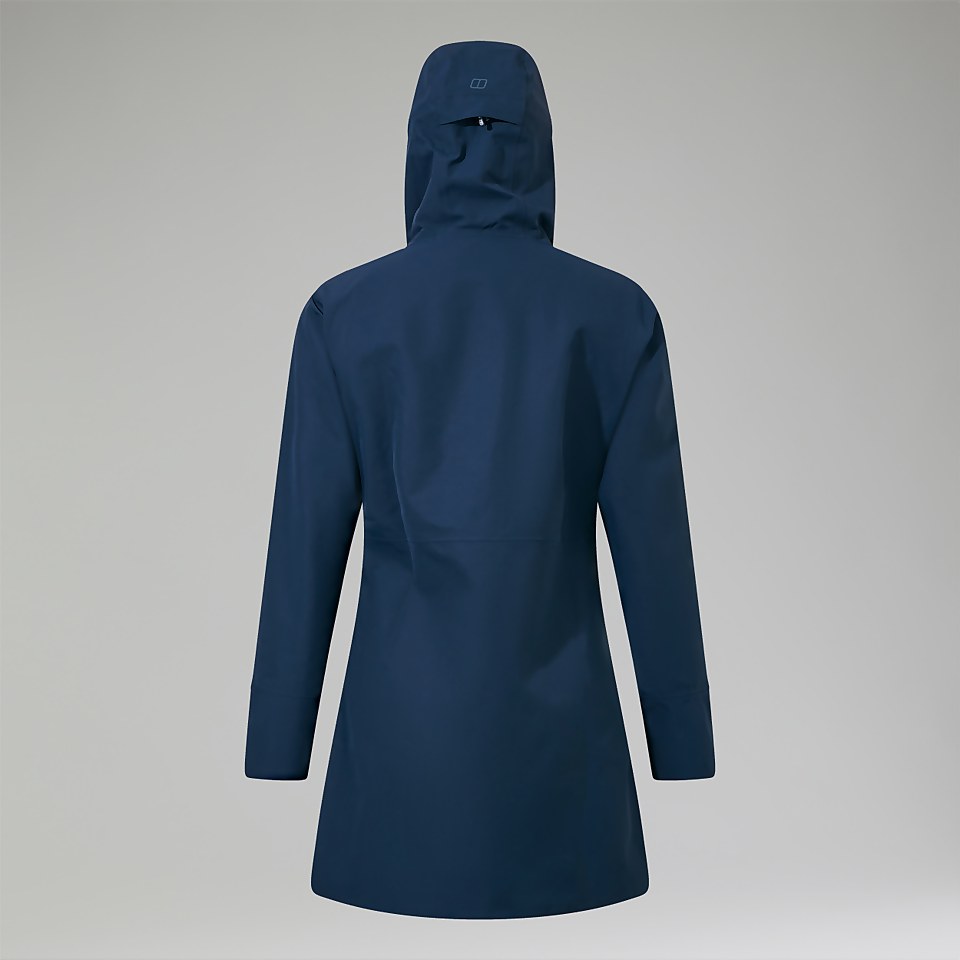 Omeara Lange Jacke für Damen - Dunkelblua