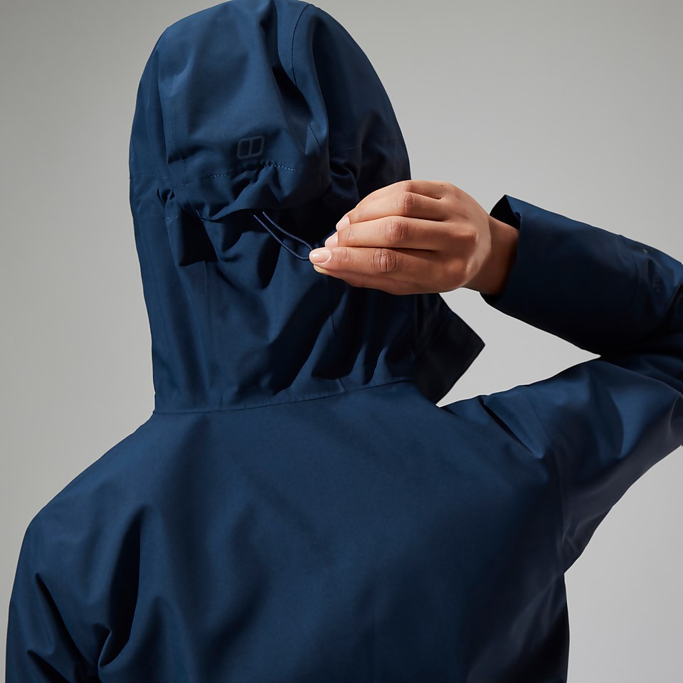 Omeara Lange Jacke für Damen - Dunkelblua