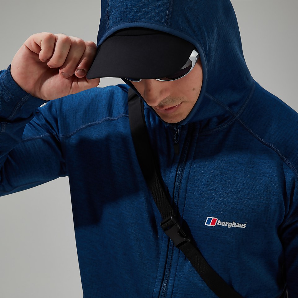 Men's URB Spitzer InterActive Hooded Fleece Jacket - Turquoise/Blue