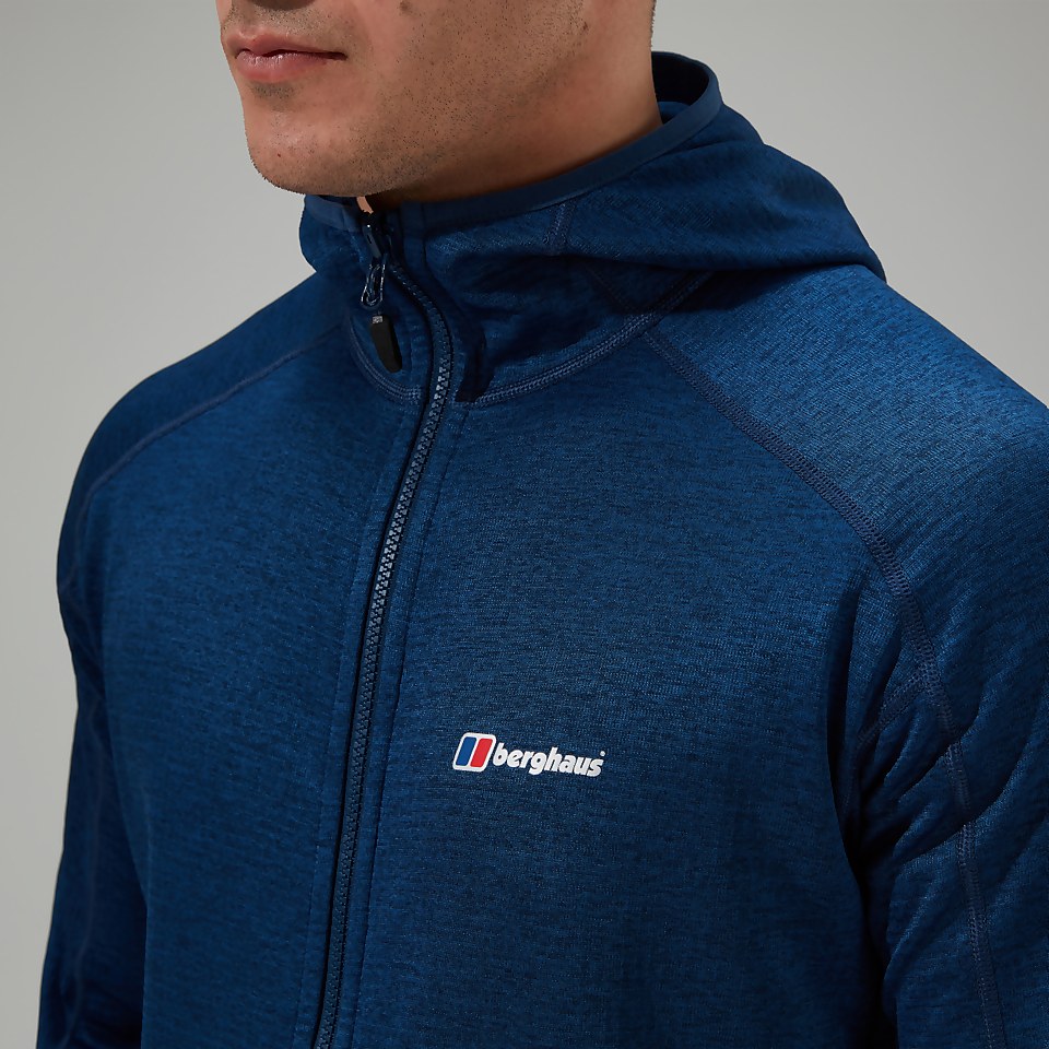 Men's URB Spitzer InterActive Hooded Fleece Jacket - Turquoise/Blue