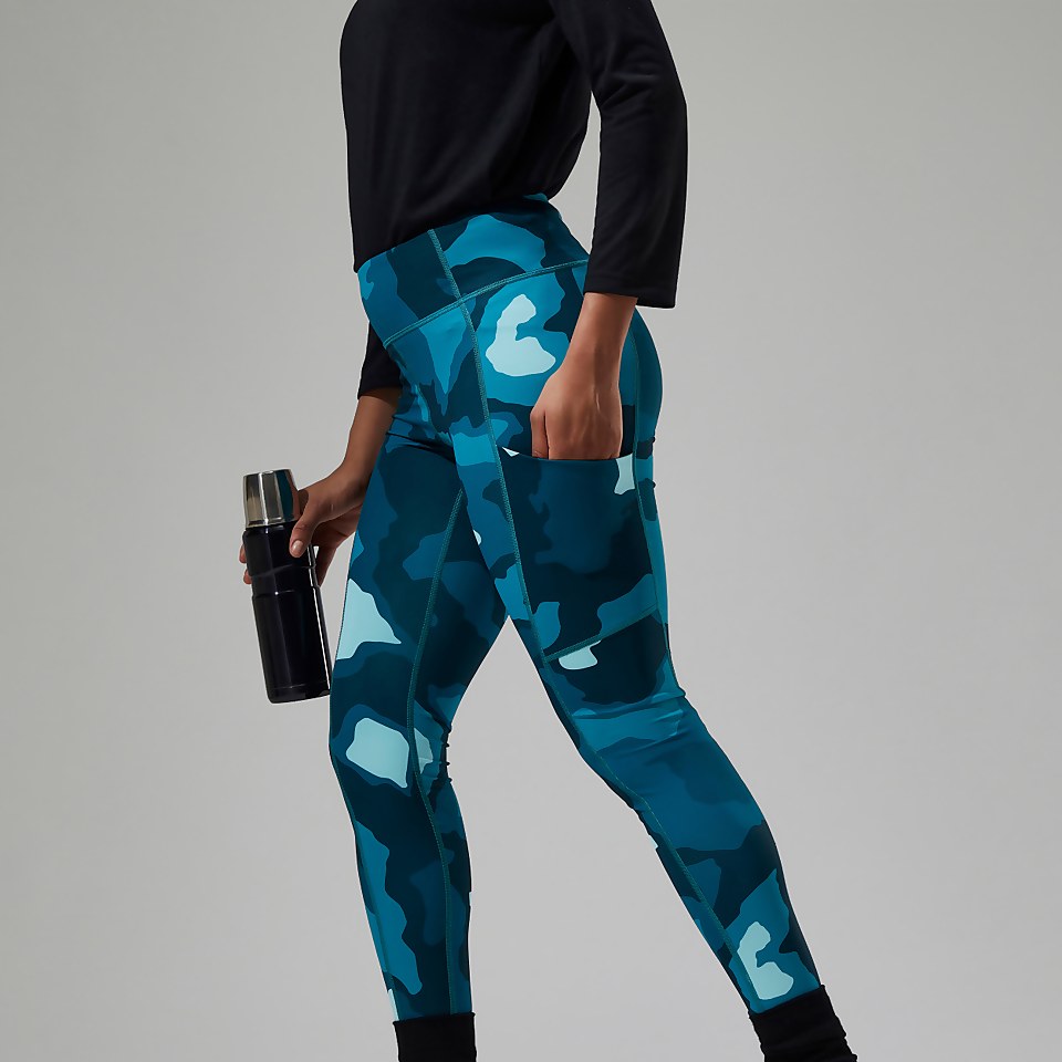 Zannia 7/8 Leggings für Damen - Türkis/Dunkelblua