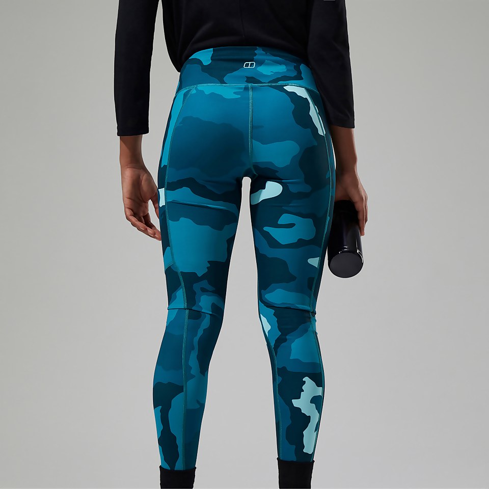 Zannia 7/8 Leggings für Damen - Türkis/Dunkelblua
