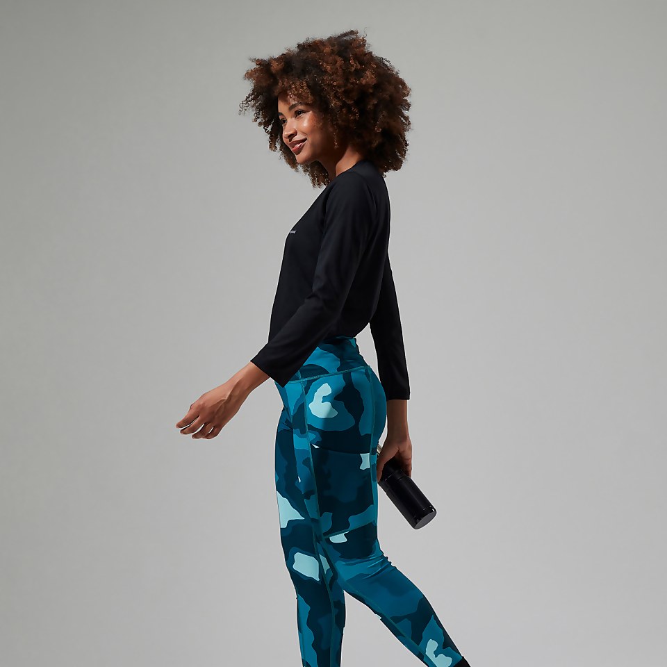 Zannia 7/8 Leggings für Damen - Türkis/Dunkelblua