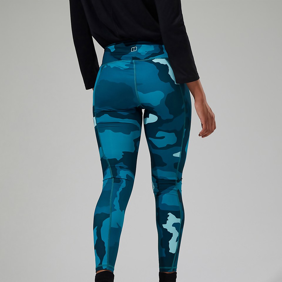 Zannia 7/8 Leggings für Damen - Türkis/Dunkelblua