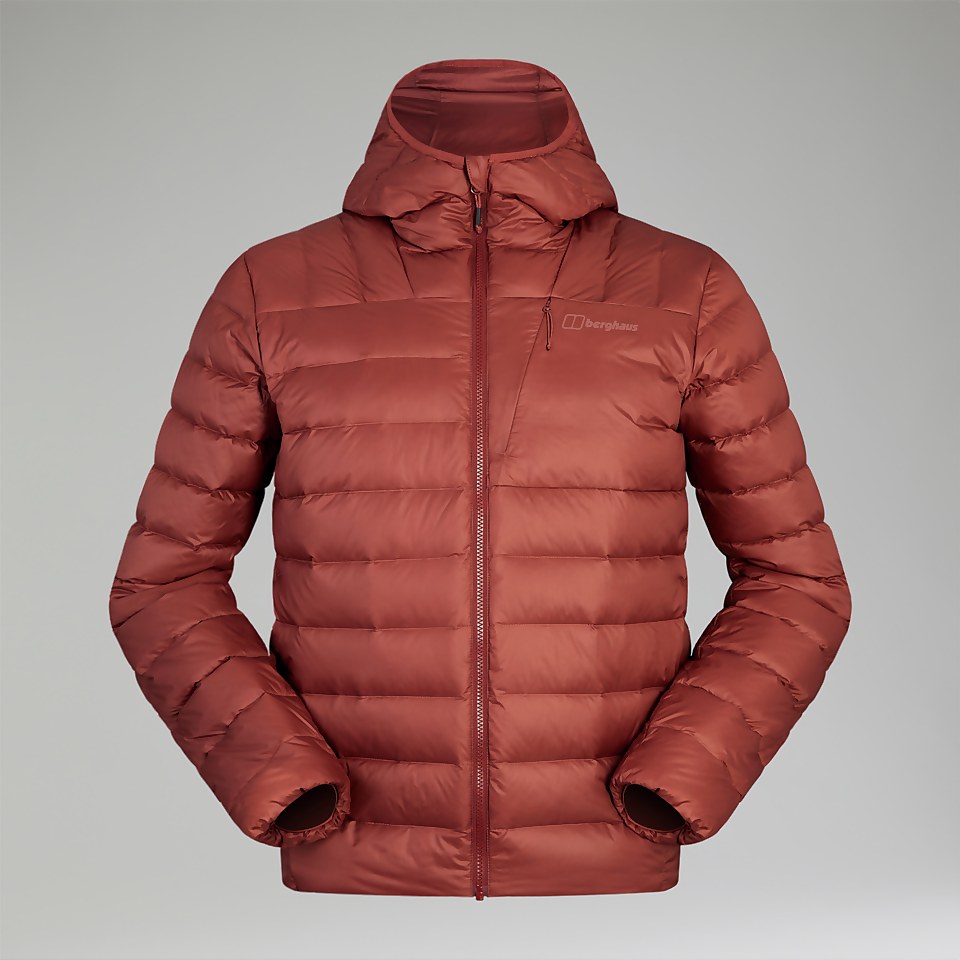 Silksworth Daunenjacke mit Kapuze für Herren - Rot