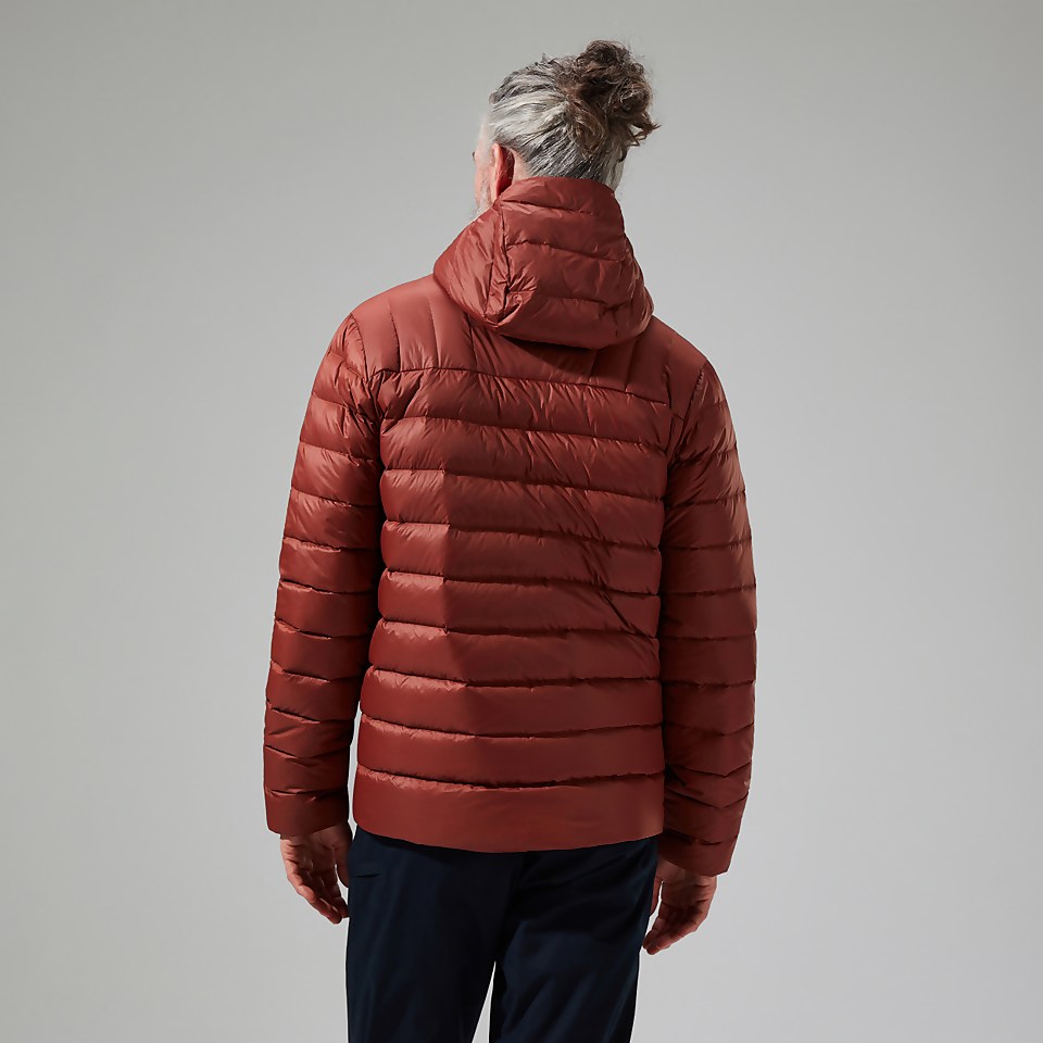 Silksworth Daunenjacke mit Kapuze für Herren - Rot
