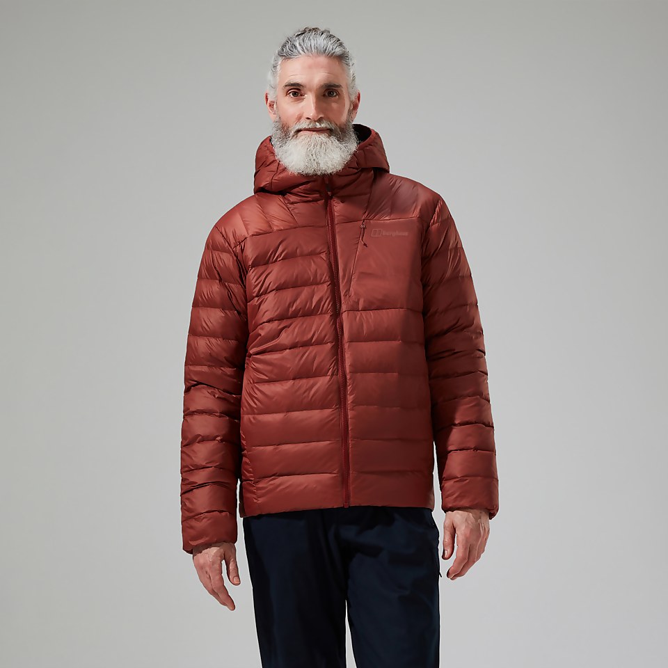 Silksworth Daunenjacke mit Kapuze für Herren - Rot