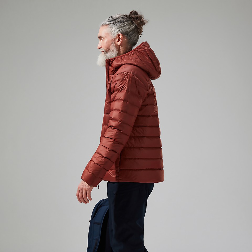 Silksworth Daunenjacke mit Kapuze für Herren - Rot