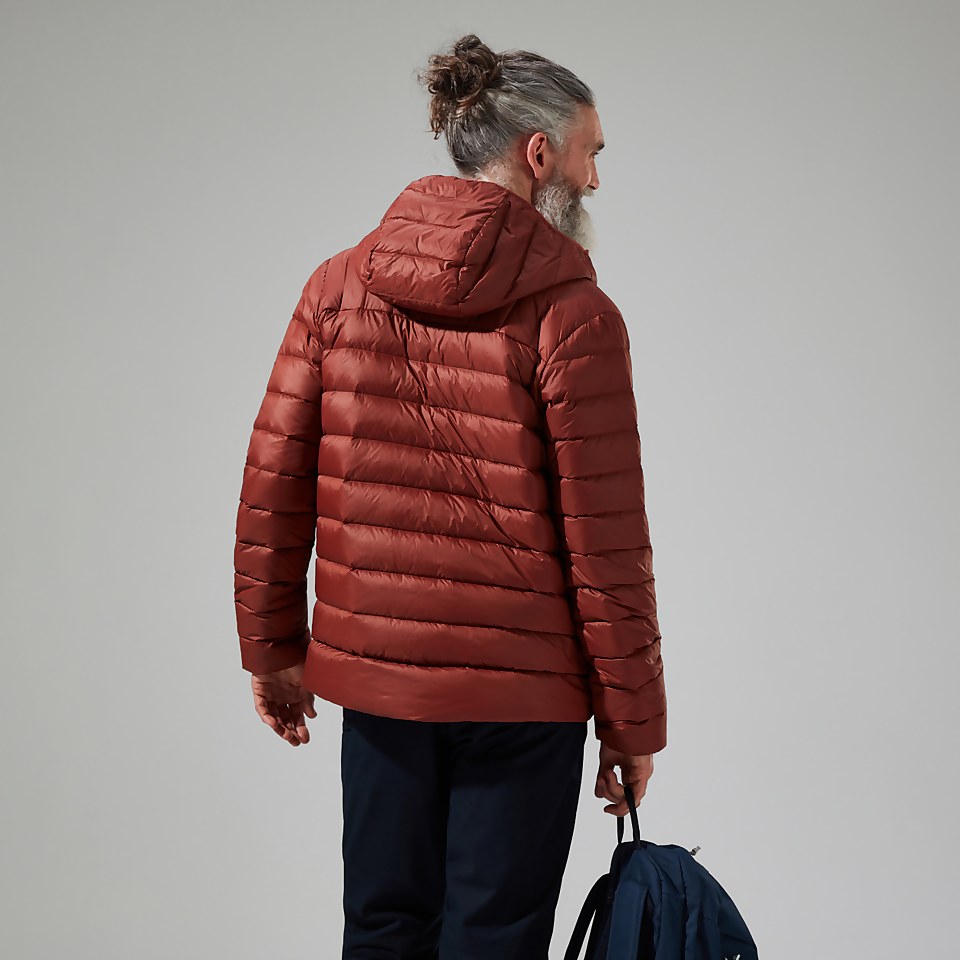 Silksworth Daunenjacke mit Kapuze für Herren - Rot