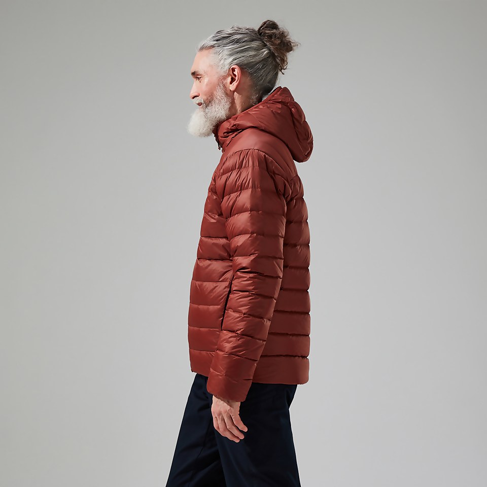 Silksworth Daunenjacke mit Kapuze für Herren - Rot