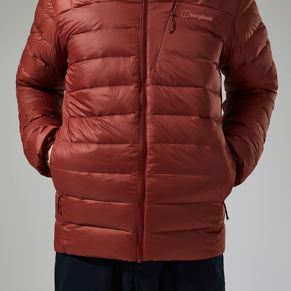 Silksworth Daunenjacke mit Kapuze für Herren - Rot
