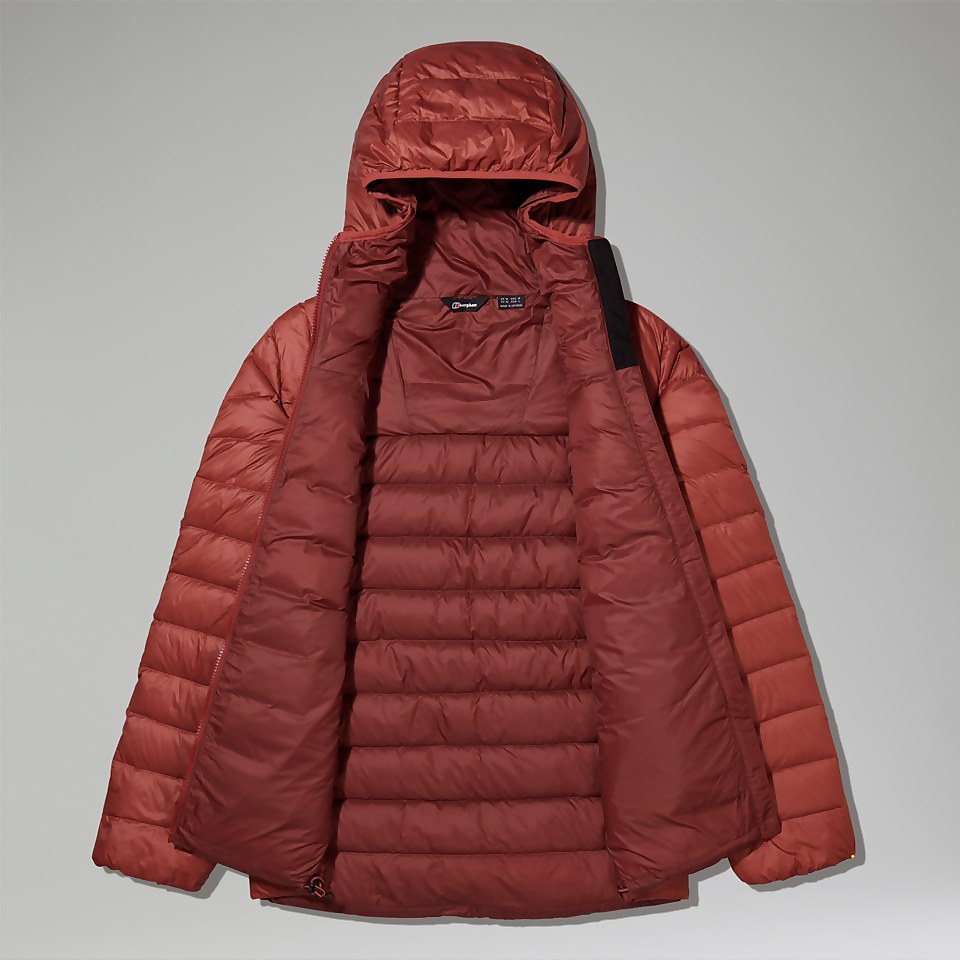 Silksworth Daunenjacke mit Kapuze für Herren - Rot
