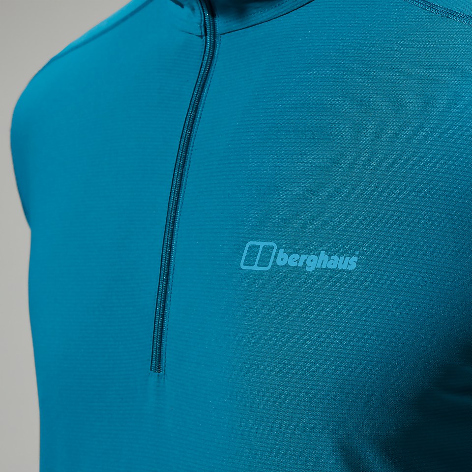 24/7 Long Sleeve Half Zip Tech T-Shirt für Herren - Türkis