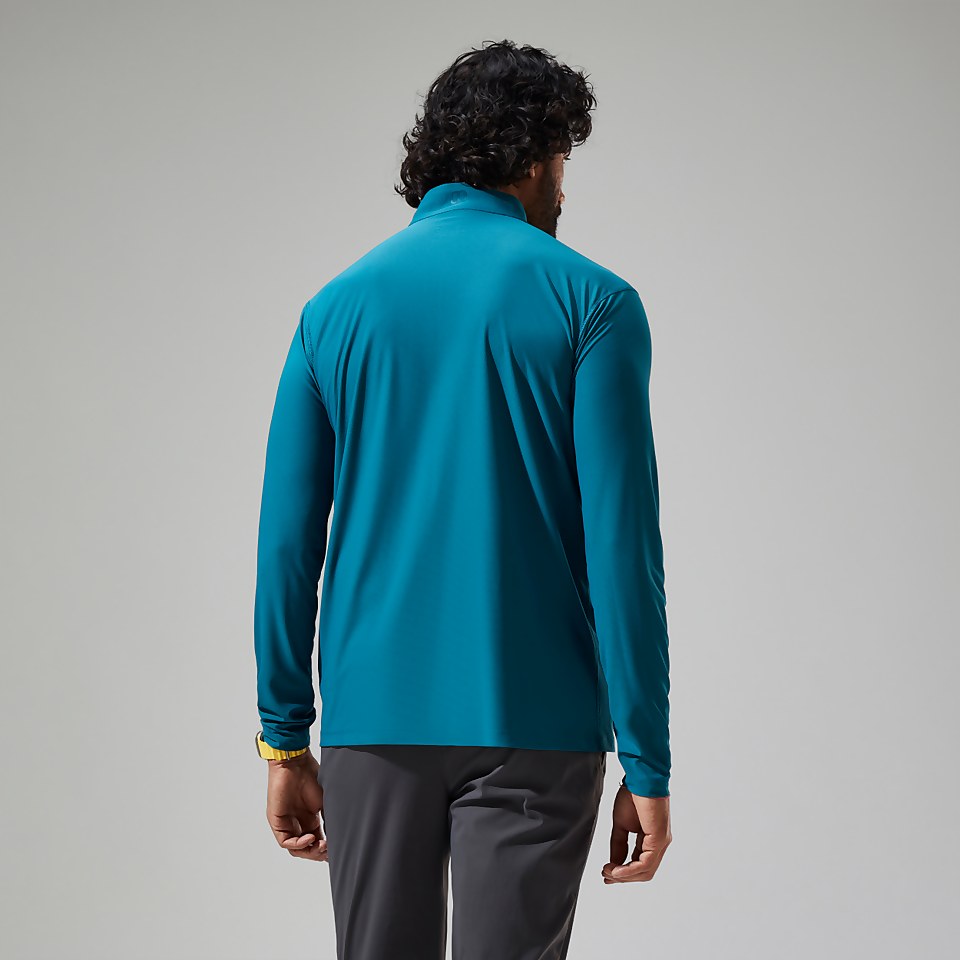 24/7 Long Sleeve Half Zip Tech T-Shirt für Herren - Türkis