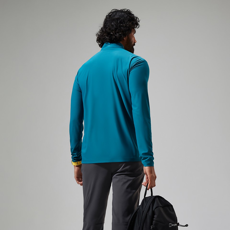 24/7 Long Sleeve Half Zip Tech T-Shirt für Herren - Türkis