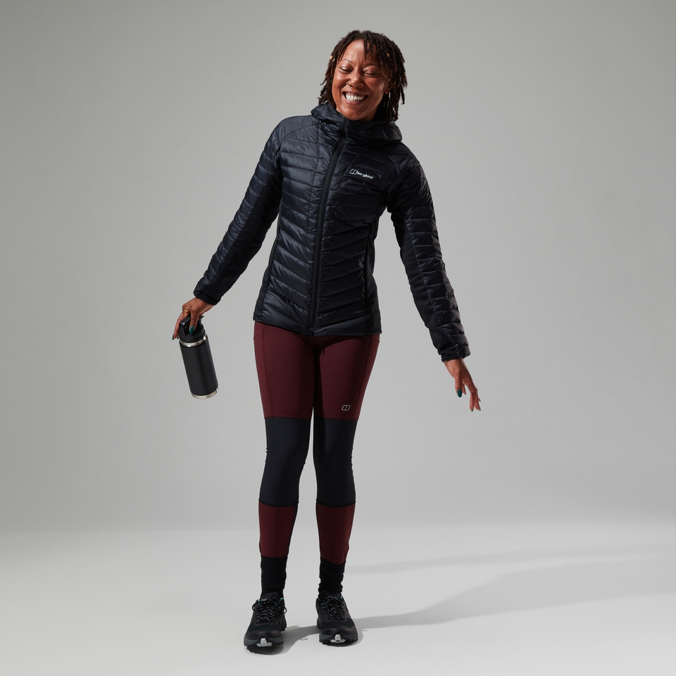 Tephra 2.0 Kapuzen-Isolierjacke für Damen Schwarz