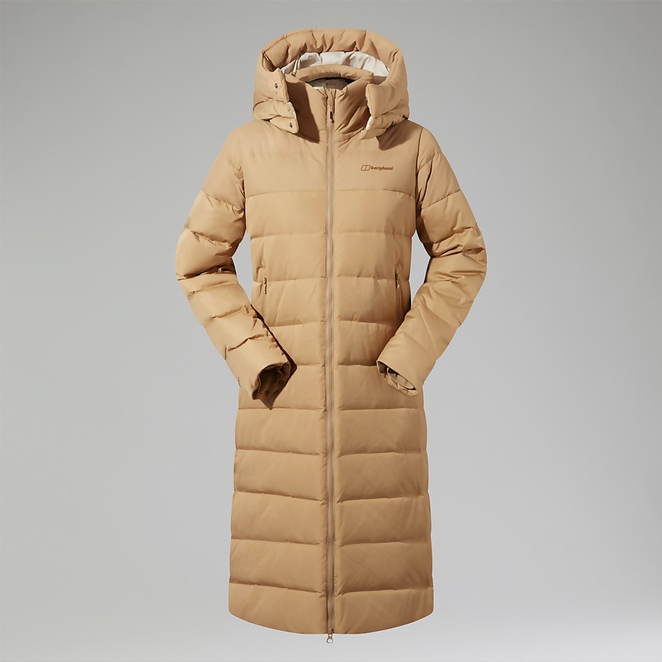 Embo 4in1 Long Daunenjacke für Damen - Naturfarben