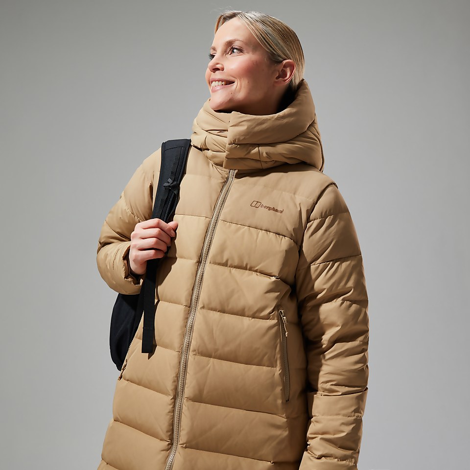 Women's Embo 4in1 Down Insulated Long Jacket - Natural