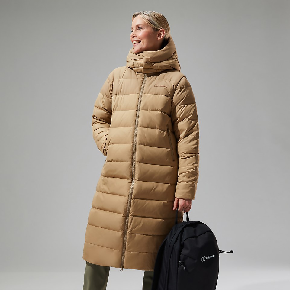 Women's Embo 4in1 Down Insulated Long Jacket - Natural