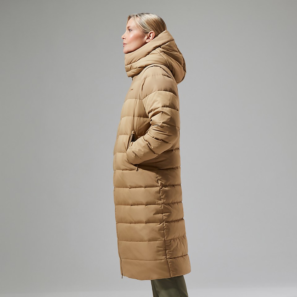 Women's Embo 4in1 Down Insulated Long Jacket - Natural