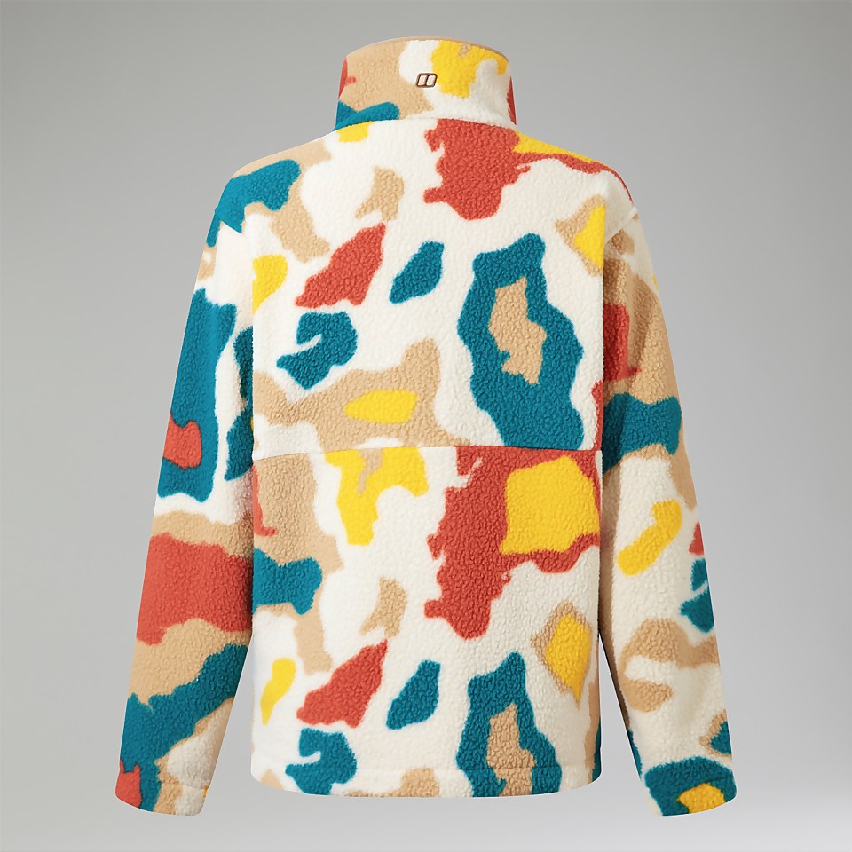 Women's Hawksker Half Zip Fleece - Red/Natural/Yellow/Turquoise