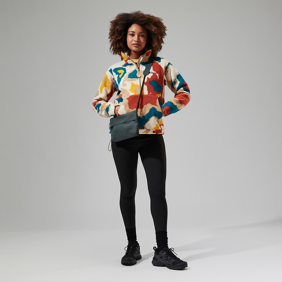 Women's Hawksker Half Zip Fleece - Red/Natural/Yellow/Turquoise