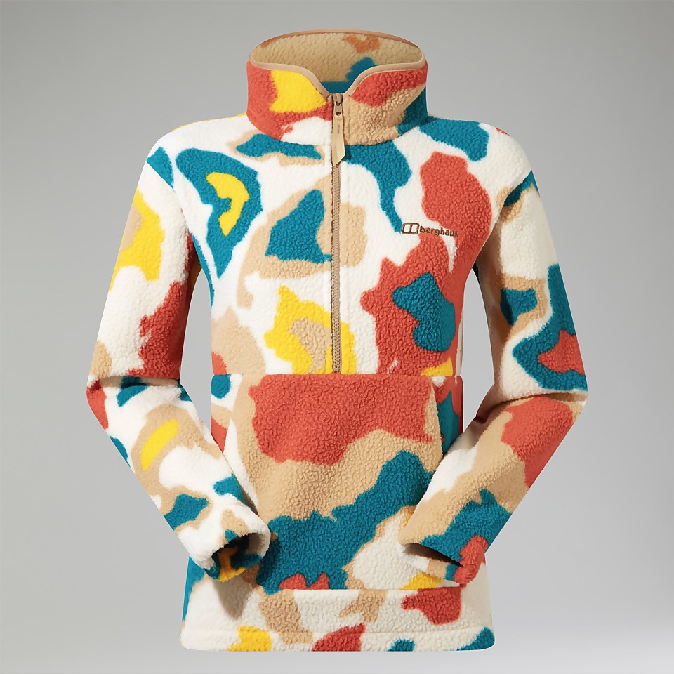 Women's Hawksker Half Zip Fleece - Red/Natural/Yellow/Turquoise