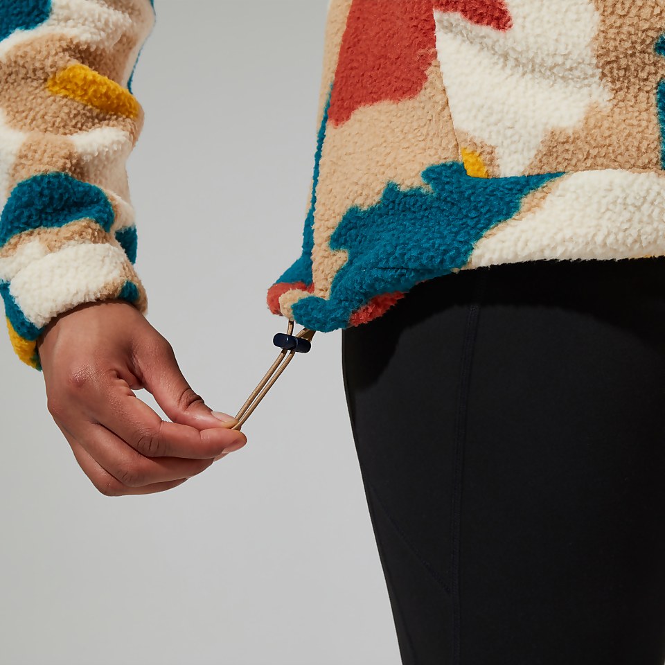 Women's Hawksker Half Zip Fleece - Red/Natural/Yellow/Turquoise