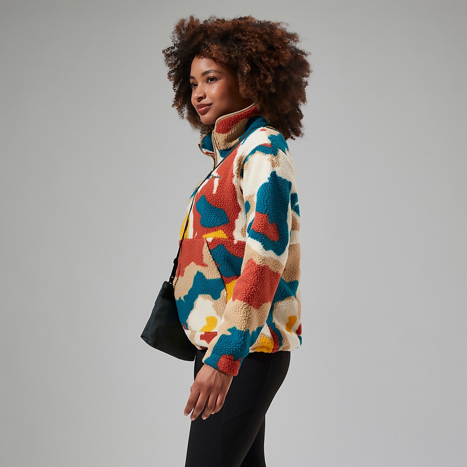 Women's Hawksker Half Zip Fleece - Red/Natural/Yellow/Turquoise