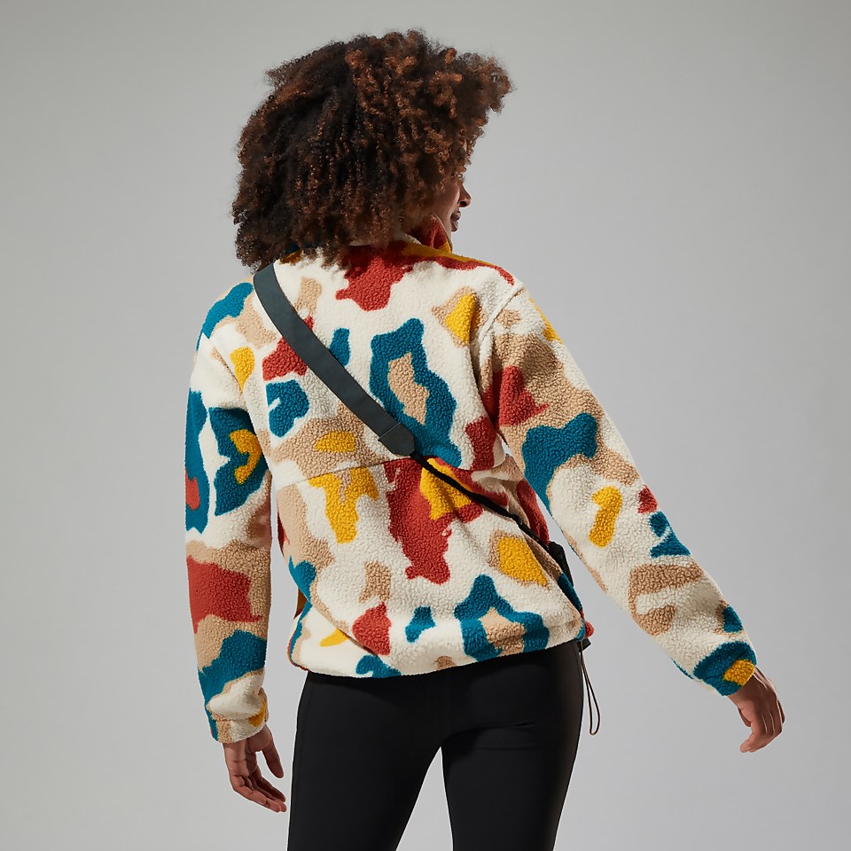 Women's Hawksker Half Zip Fleece - Red/Natural/Yellow/Turquoise