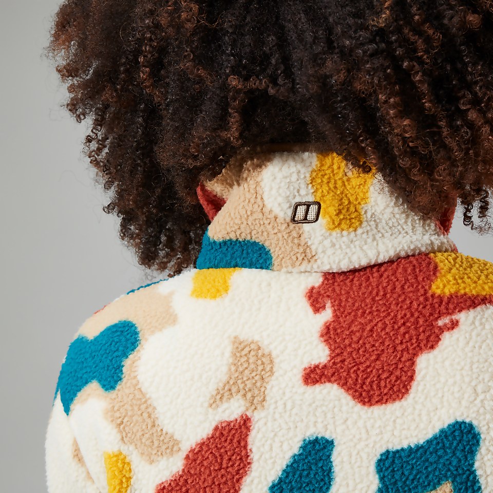 Women's Hawksker Half Zip Fleece - Red/Natural/Yellow/Turquoise