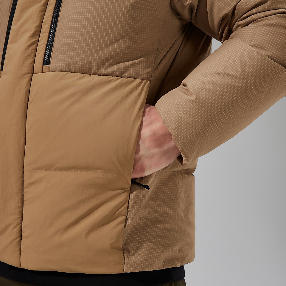 Men's Sabber Hooded Down Insulated Jacket - Natural