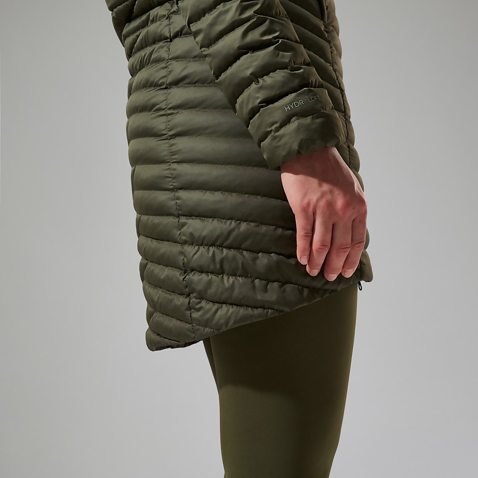 Women's Nula Micro Synthetic Insulated Long Jacket - Green