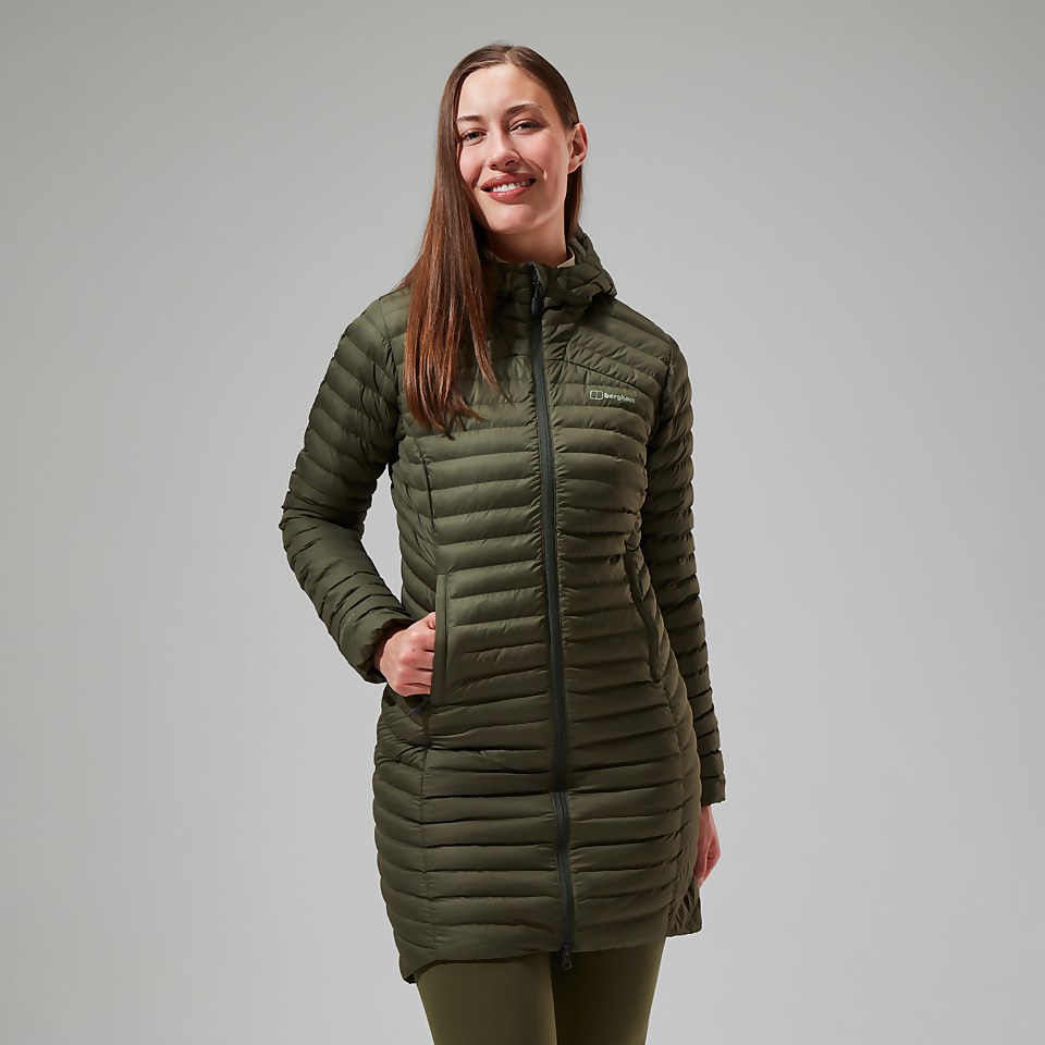 Women's Nula Micro Synthetic Insulated Long Jacket - Green
