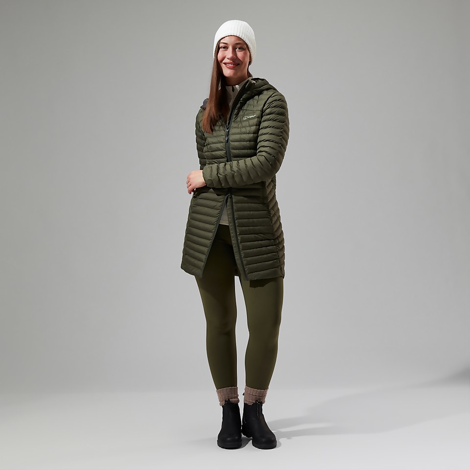 Women's Nula Micro Synthetic Insulated Long Jacket - Green