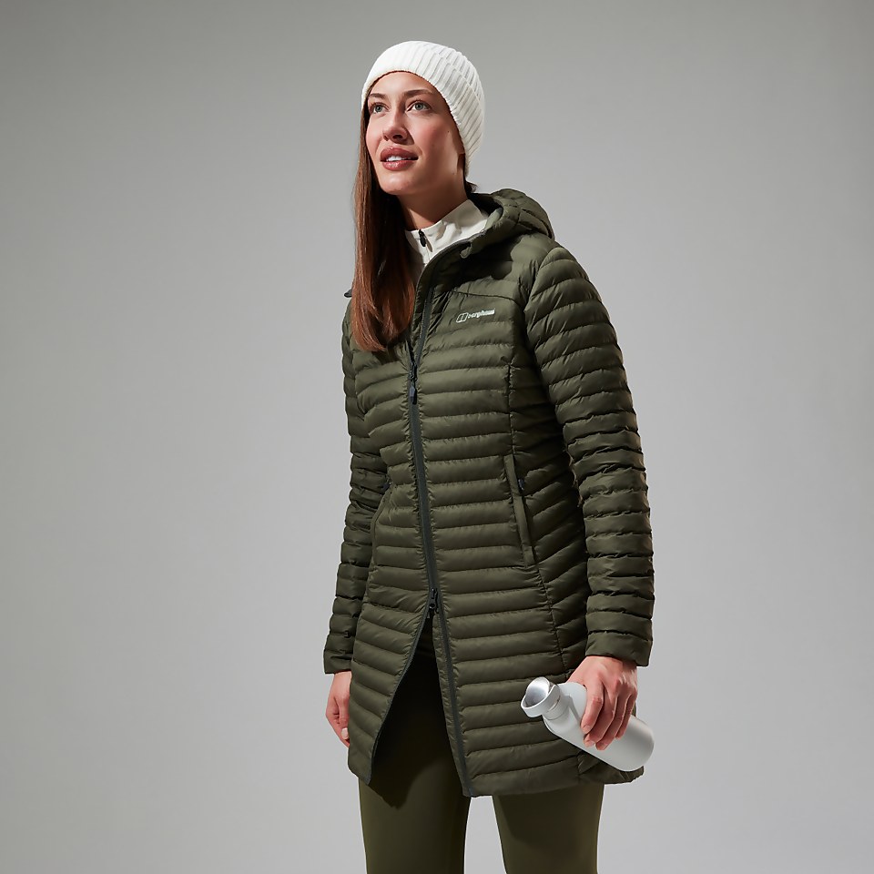 Women's Nula Micro Synthetic Insulated Long Jacket - Green