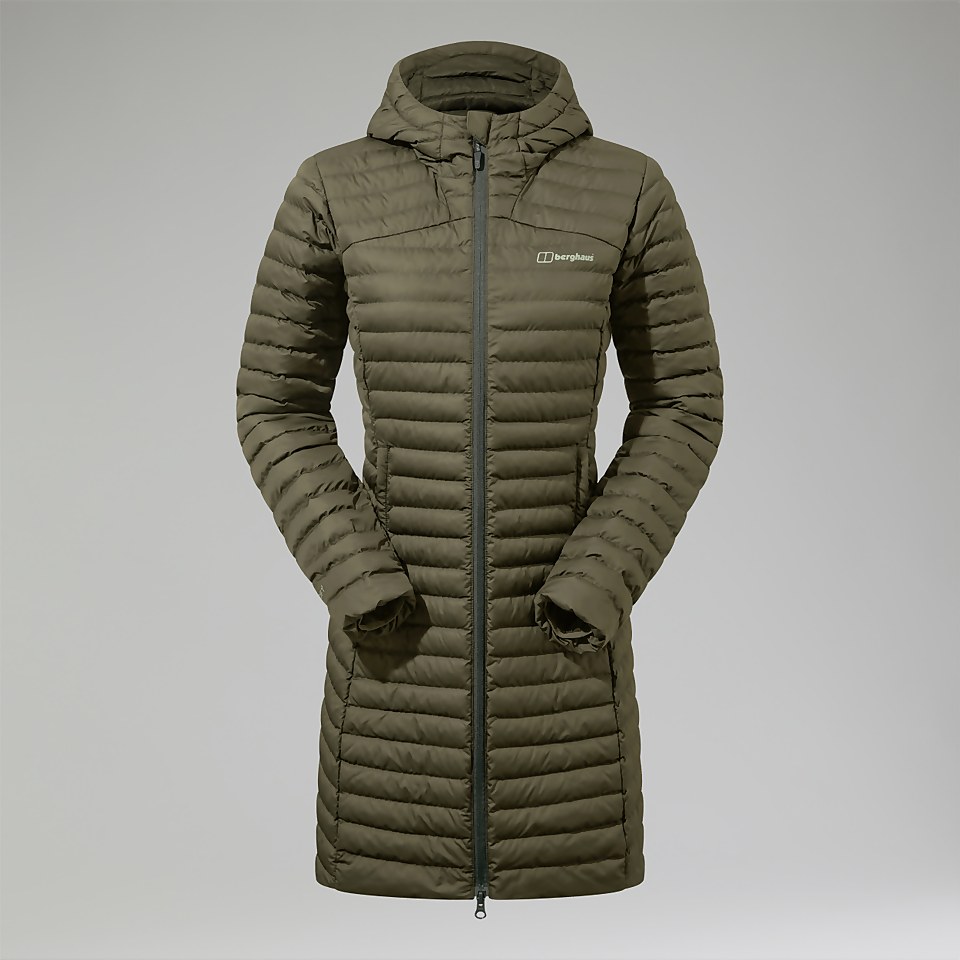 Women's Nula Micro Synthetic Insulated Long Jacket - Green