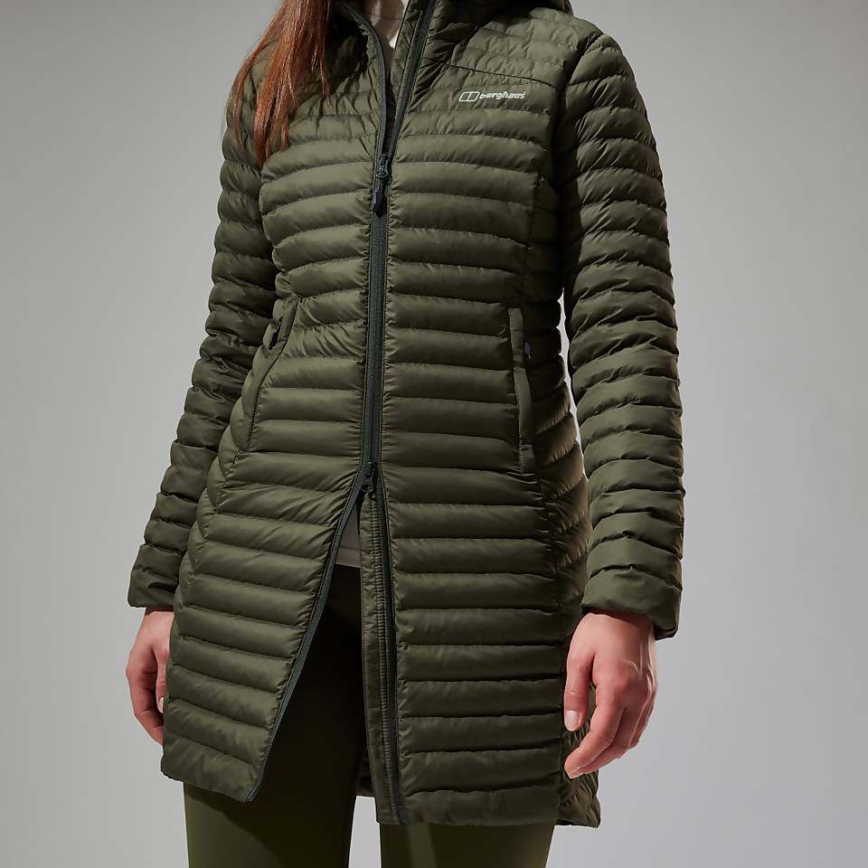Women's Nula Micro Synthetic Insulated Long Jacket - Green