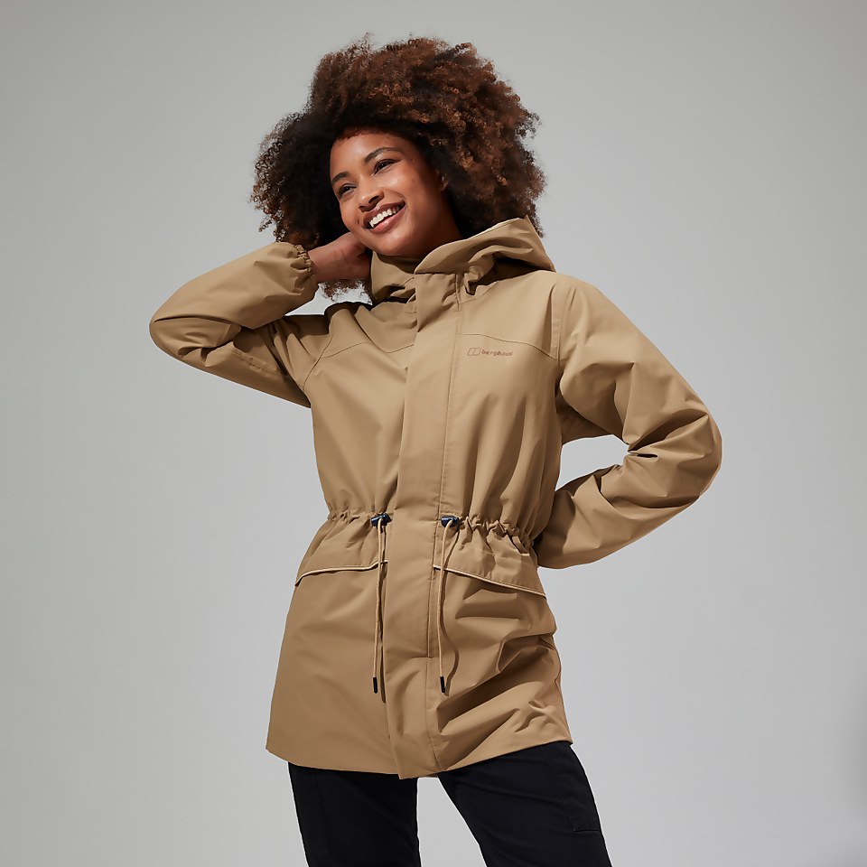 Women's Swirlhow Hooded Waterproof Jacket - Turquoise/Red
