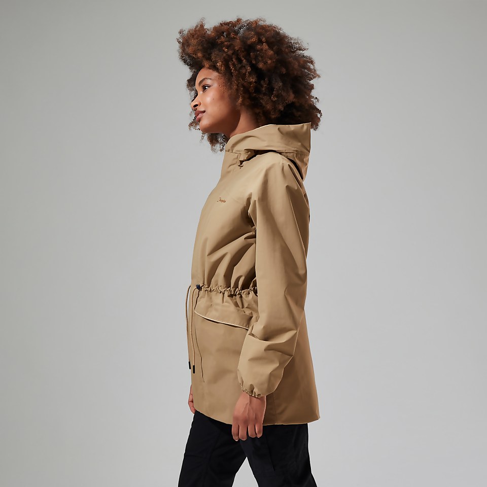Women's Swirlhow Hooded Waterproof Jacket - Turquoise/Red