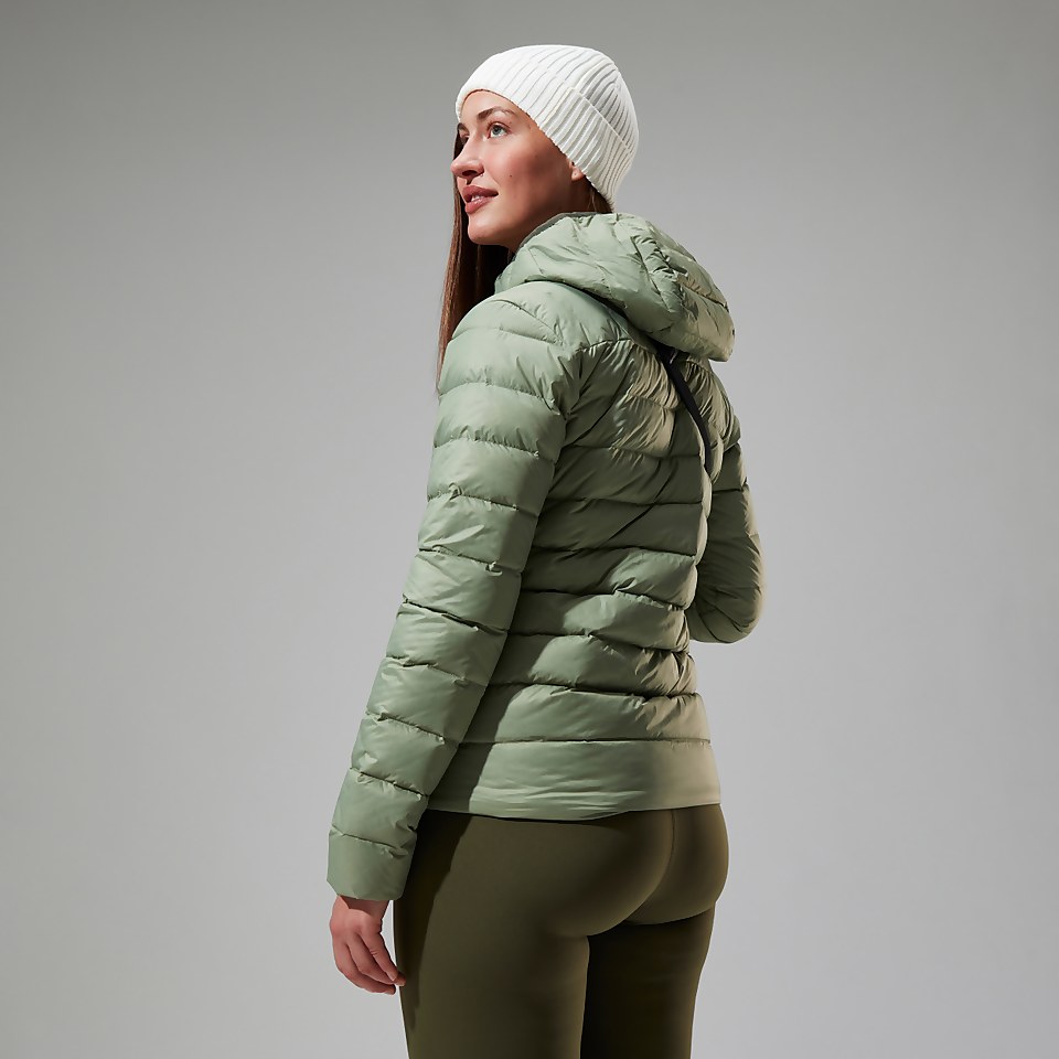 Silksworth Daunenjacke mit Kapuze für Damen - Grün