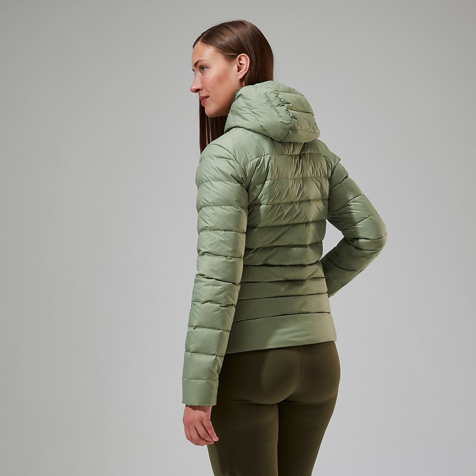 Silksworth Daunenjacke mit Kapuze für Damen - Grün