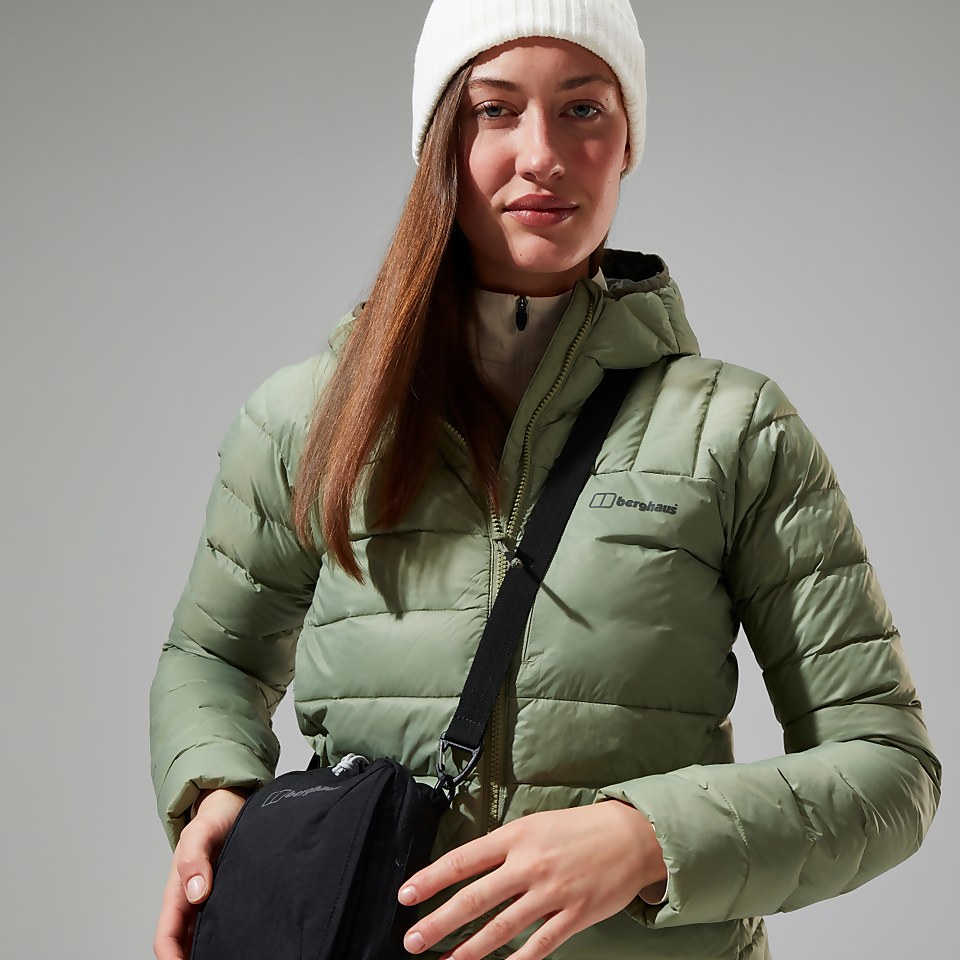 Silksworth Daunenjacke mit Kapuze für Damen - Grün