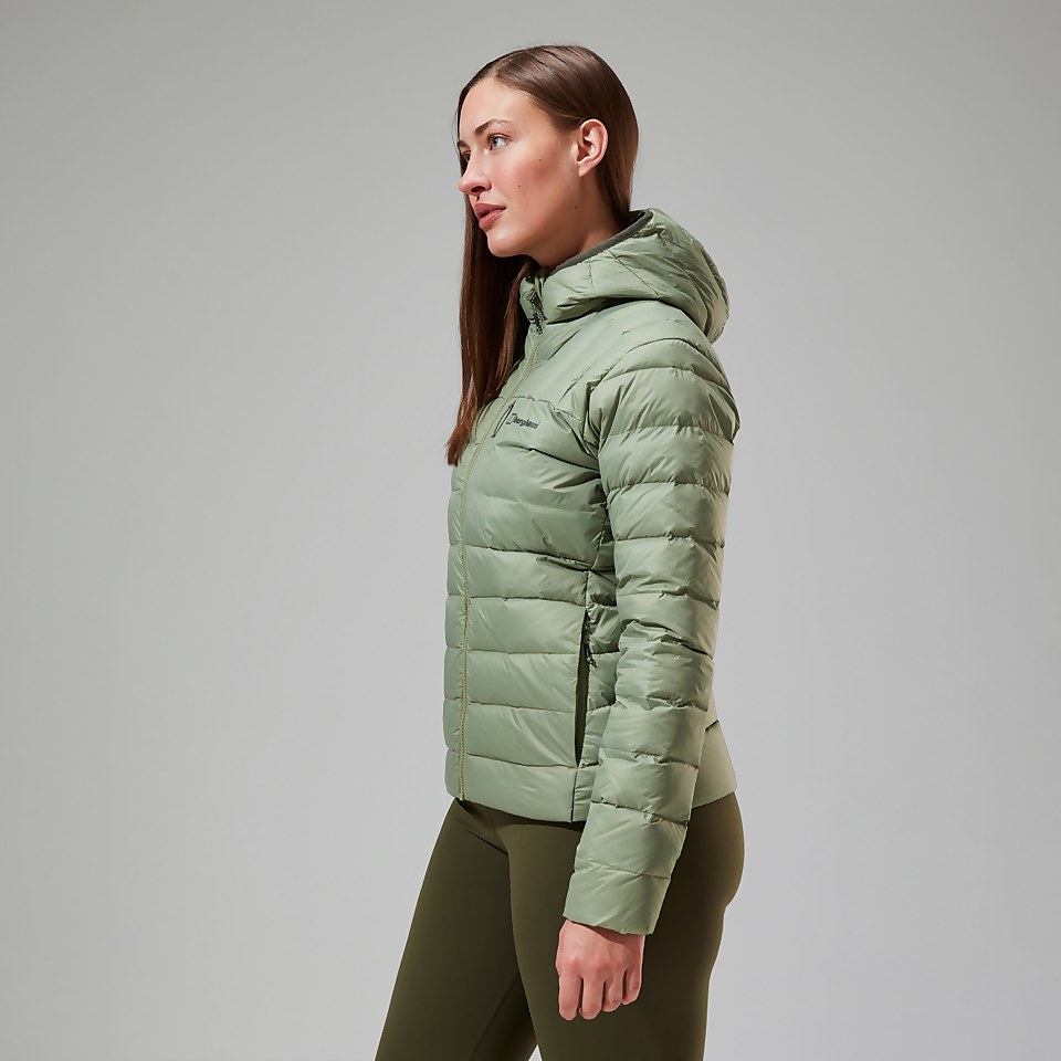 Silksworth Daunenjacke mit Kapuze für Damen - Grün