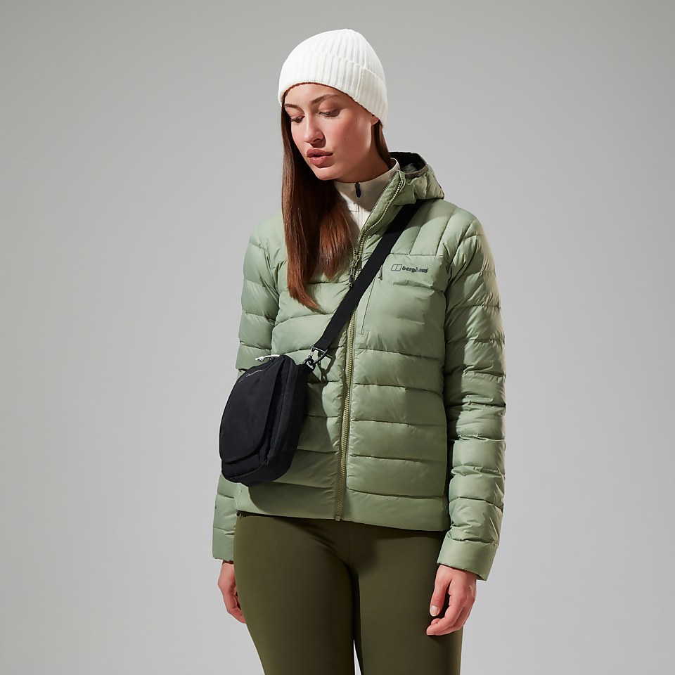 Silksworth Daunenjacke mit Kapuze für Damen - Grün