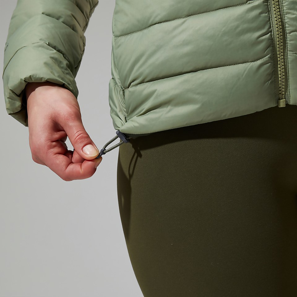 Silksworth Daunenjacke mit Kapuze für Damen - Grün