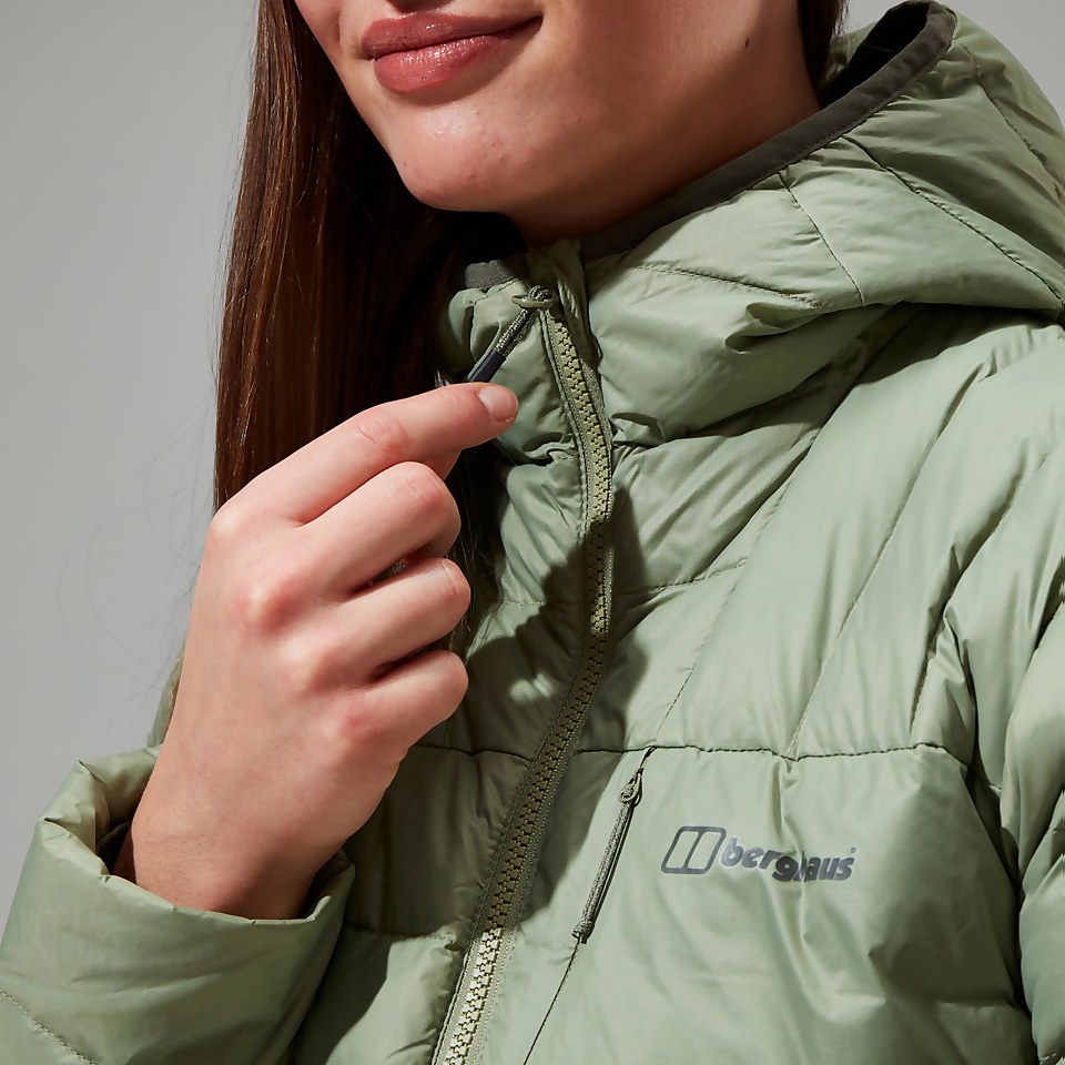 Silksworth Daunenjacke mit Kapuze für Damen - Grün