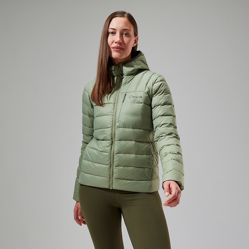 Silksworth Daunenjacke mit Kapuze für Damen - Grün