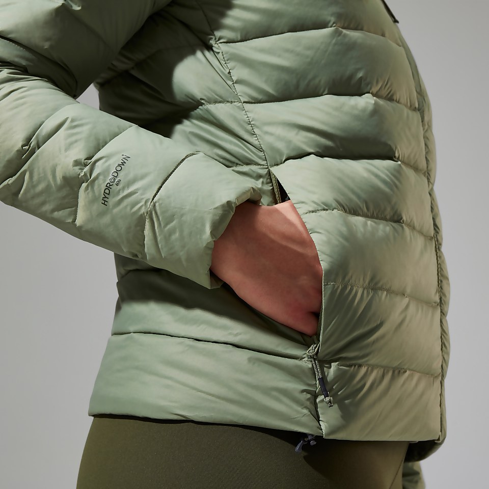 Silksworth Daunenjacke mit Kapuze für Damen - Grün