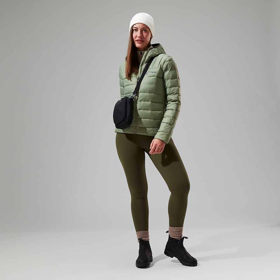 Silksworth Daunenjacke mit Kapuze für Damen - Grün